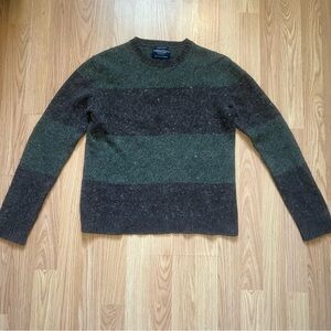 Vintage American Eagle Womens Striped Wool  Laine Blend Sweater Size XS Slim Fit